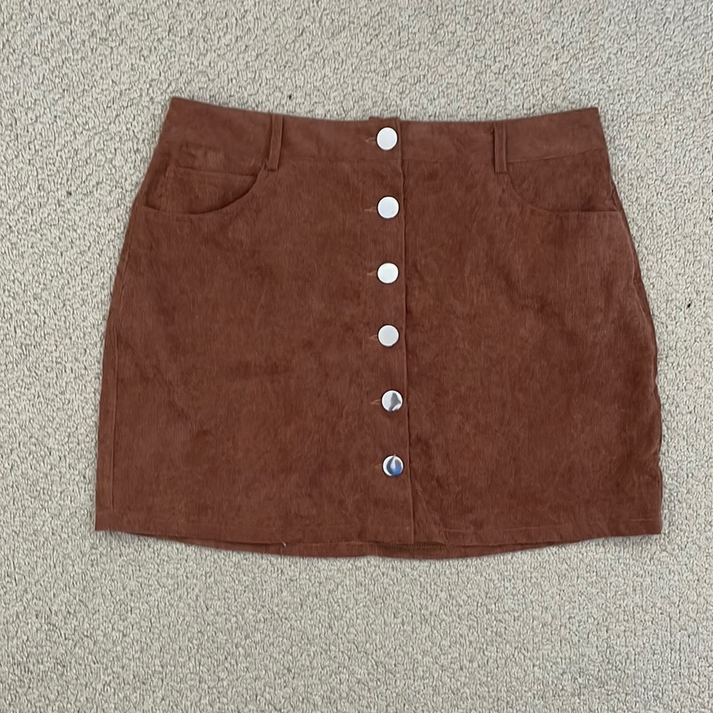 I Saw It First Corduroy Skirt, Brown
